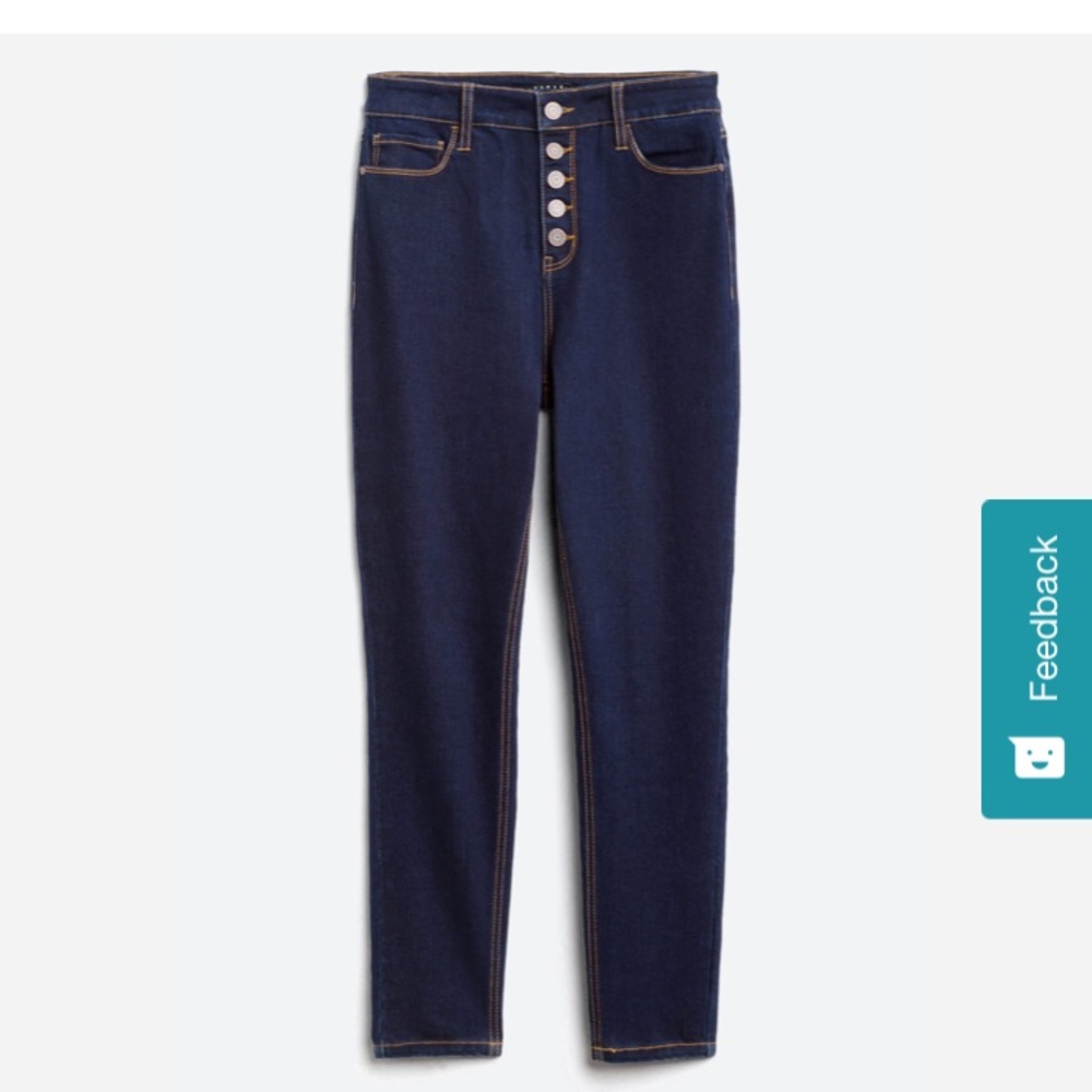 Sylvie High Rise Button Down Front Skinny Jean